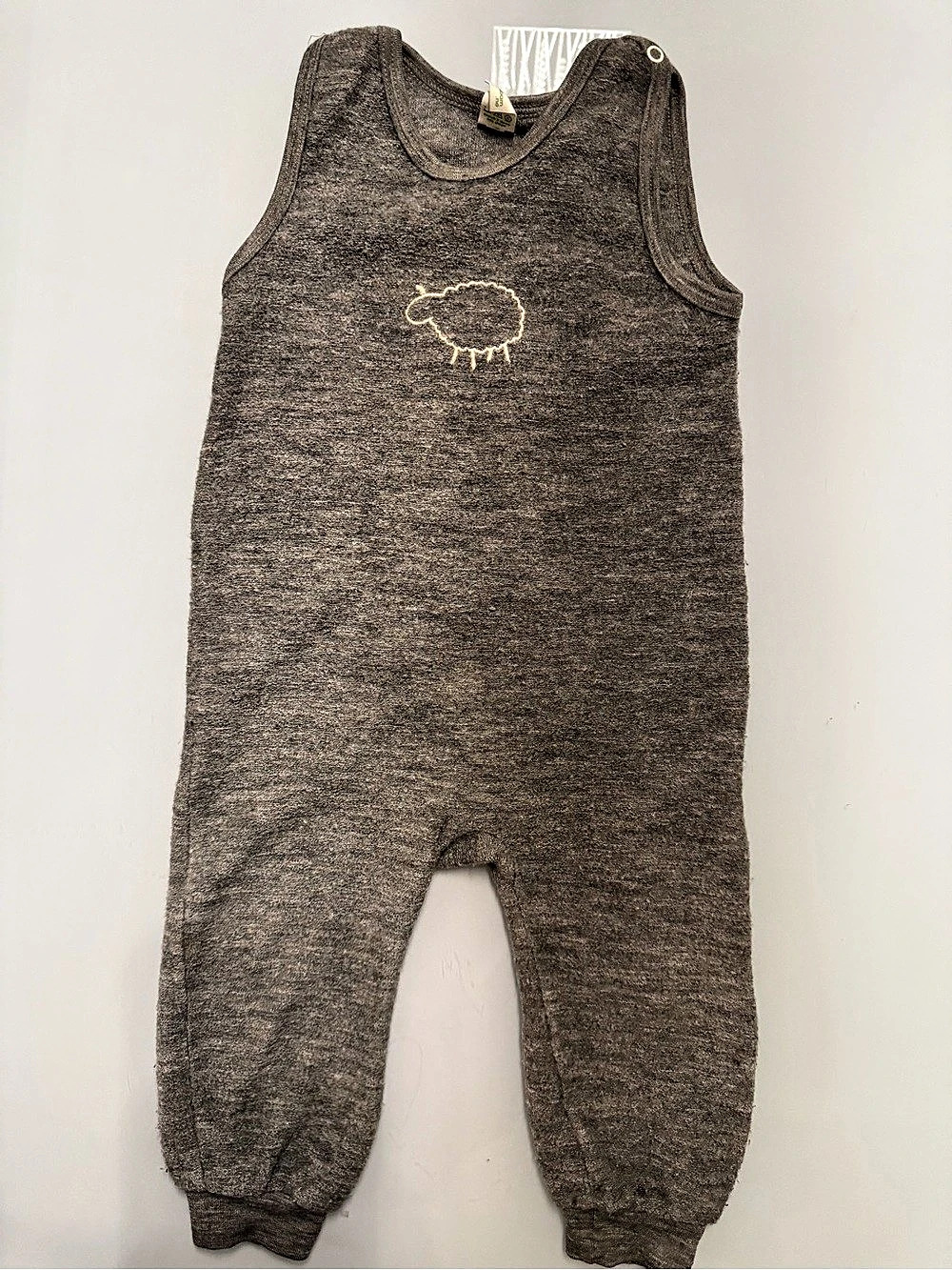 Engel Wool Baby Footed Romper Gray Size 80